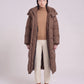Maxi Oversized Hooded Puffer Jacket with Poppers