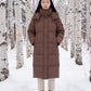 Maxi Oversized Hooded Puffer Jacket with Poppers