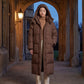 Maxi Oversized Hooded Puffer Jacket with Poppers