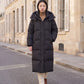 Maxi Oversized Hooded Puffer Jacket with Poppers