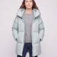 Mid-Length Puffer Jacket with Oversized Funnel Hood