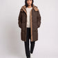 Mid-Length Hooded Puffer Jacket with Contrast Lining