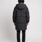 Mid-Length Hooded Puffer Jacket with Contrast Lining