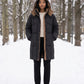 Mid-Length Hooded Puffer Jacket with Contrast Lining