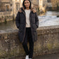 Mid-Length Hooded Puffer Jacket with Contrast Lining