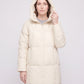 Mid-Length Puffer Jacket with Oversized Funnel Hood