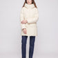 Mid-Length Puffer Jacket with Oversized Funnel Hood