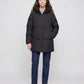 Mid-Length Puffer Jacket with Oversized Funnel Hood