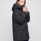 Mid-Length Puffer Jacket with Oversized Funnel Hood
