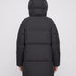 Mid-Length Puffer Jacket with Oversized Funnel Hood