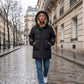 Mid-Length Hooded Puffer Jacket with Patch Pockets