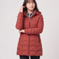 Fitted Mid-Length Hooded Puffer Jacket