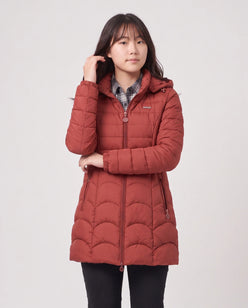 Fitted Mid-Length Hooded Puffer Jacket