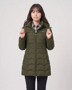 Fitted Mid-Length Hooded Puffer Jacket