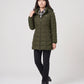 Fitted Mid-Length Hooded Puffer Jacket