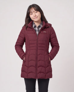Fitted Mid-Length Hooded Puffer Jacket