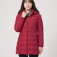Fitted Mid-Length Hooded Puffer Jacket