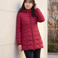 Fitted Mid-Length Hooded Puffer Jacket