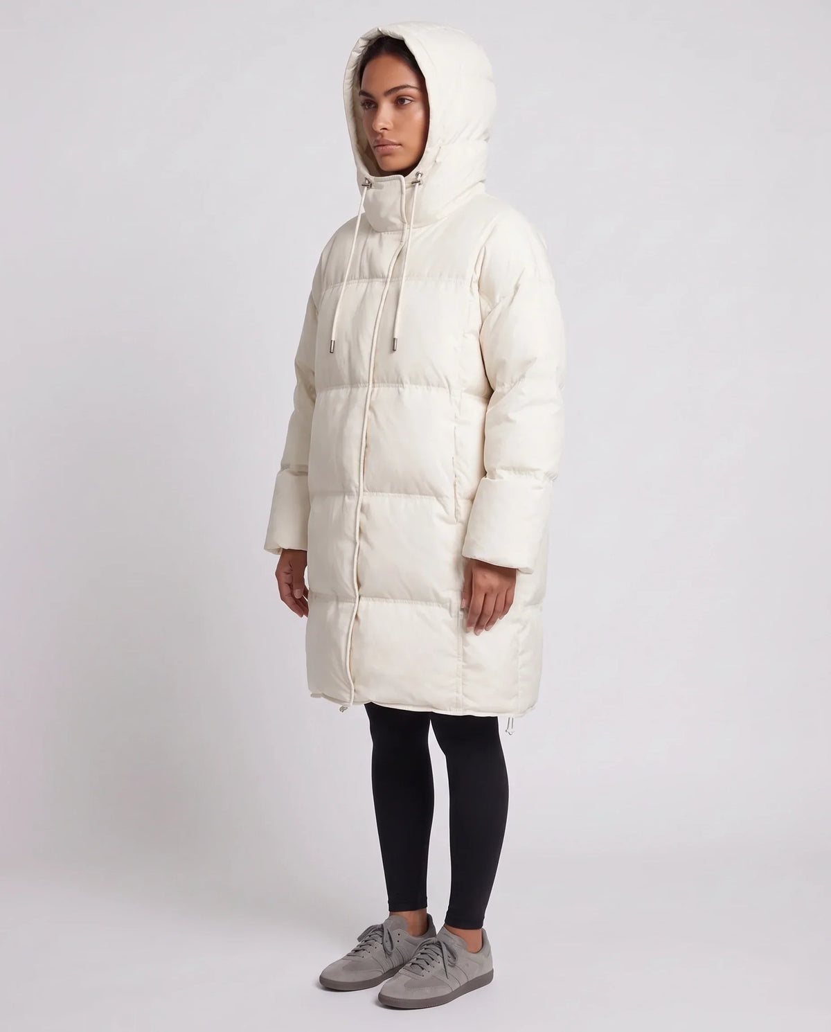 Oversized Mid-Length Hooded Puffer Jacket