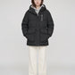 Mid-Length Parka-Style Puffer Jacket with Patch Pockets
