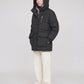 Mid-Length Parka-Style Puffer Jacket with Patch Pockets