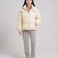 Short Oversized Puffer Jacket with Detachable Hood