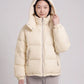 Short Oversized Puffer Jacket with Detachable Hood