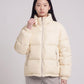 Short Oversized Puffer Jacket with Detachable Hood