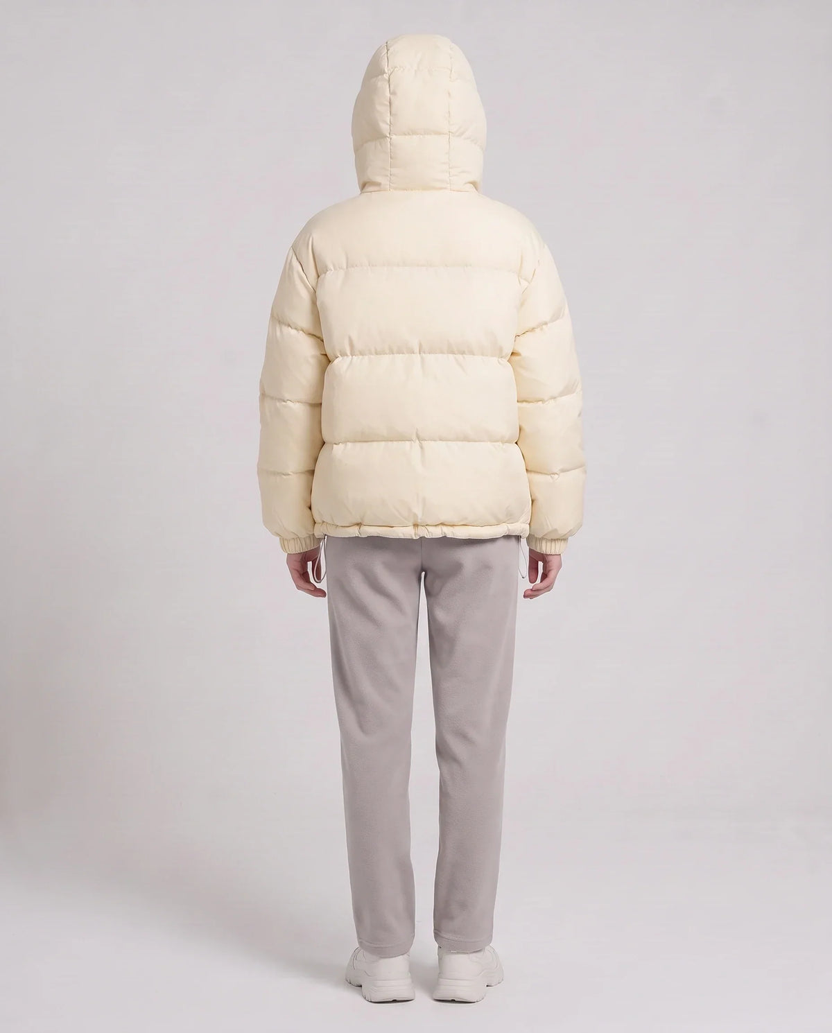 Short Oversized Puffer Jacket with Detachable Hood