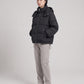 Short Oversized Puffer Jacket with Detachable Hood