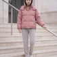 Short Oversized Puffer Jacket with Detachable Hood
