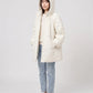 Oversized Hooded Puffer Jacket with Gathered Collar