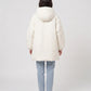 Oversized Hooded Puffer Jacket with Gathered Collar