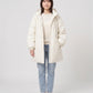 Oversized Hooded Puffer Jacket with Gathered Collar