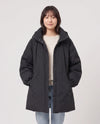 Oversized Hooded Puffer Jacket with Gathered Collar