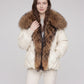 Oversized Puffer Jacket with Faux Fur Shawl Collar