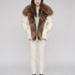 Oversized Puffer Jacket with Faux Fur Shawl Collar