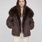 Oversized Puffer Jacket with Faux Fur Shawl Collar