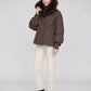 Oversized Puffer Jacket with Faux Fur Shawl Collar