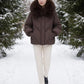 Oversized Puffer Jacket with Faux Fur Shawl Collar