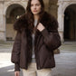 Oversized Puffer Jacket with Faux Fur Shawl Collar