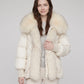 Oversized Puffer Jacket with Faux Fur Shawl Collar