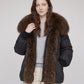 Oversized Puffer Jacket with Faux Fur Shawl Collar