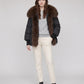Oversized Puffer Jacket with Faux Fur Shawl Collar