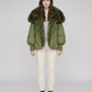Oversized Puffer Jacket with Faux Fur Shawl Collar