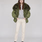 Oversized Puffer Jacket with Faux Fur Shawl Collar