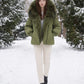 Oversized Puffer Jacket with Faux Fur Shawl Collar