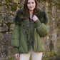 Oversized Puffer Jacket with Faux Fur Shawl Collar