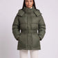 Oversized Hooded Puffer Jacket with Belt