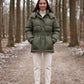 Oversized Hooded Puffer Jacket with Belt